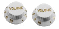ALLPARTS / PK-0154-025 Set of 2 White Volume Knobs