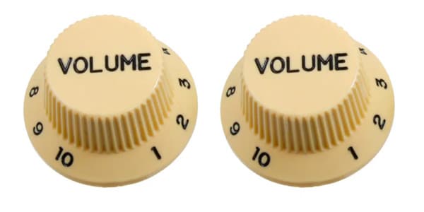 ALLPARTS / PK-0154-028 Set of 2 Cream Volume Knobs