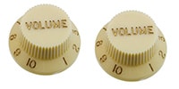ALLPARTS / PK-0154-048 Set of 2 Vintage Cream Volume Knobs