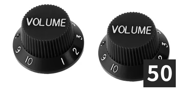 ALLPARTS ( オールパーツ )  / PK-0154-B23 Volume Knobs, Black (50個セット)