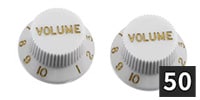 ALLPARTS / PK-0154-B25 Volume Knobs, White (50個セット)