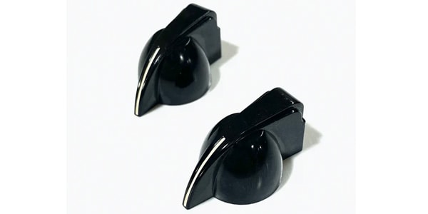 ALLPARTS / PK-0173-023 Set of 2 Black Pointer Knobs