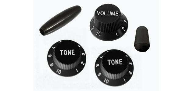 ALLPARTS / PK-0178-023 Black Knob Set for Stratocaster