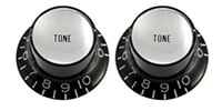 ALLPARTS / PK-0182-023 Black Tone Reflector Knobs- set of 2 pcs