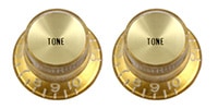 ALLPARTS / PK-0182-032 Gold Tone Reflector Knobs- set of 2 pcs
