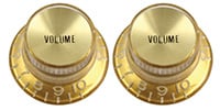 ALLPARTS / PK-0184-032 Gold Volume Reflector Knobs- set of 2 pcs