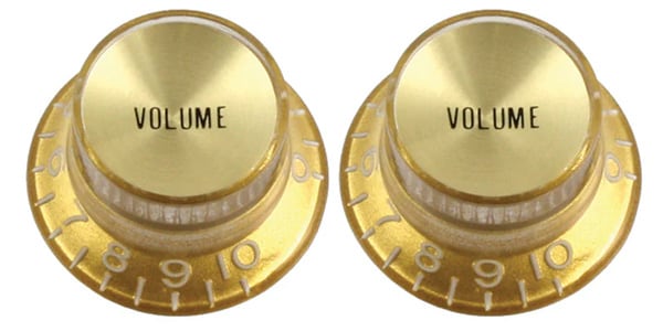ALLPARTS / PK-0184-032 Gold Volume Reflector Knobs- set of 2 pcs