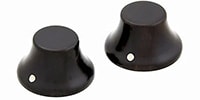 ALLPARTS / PK-3197-0E0 Ebony Bell Knobs (Qty 2)