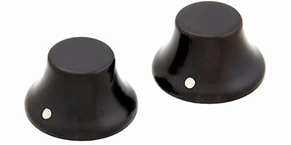 ALLPARTS / PK-3197-0E0 Ebony Bell Knobs (Qty 2)