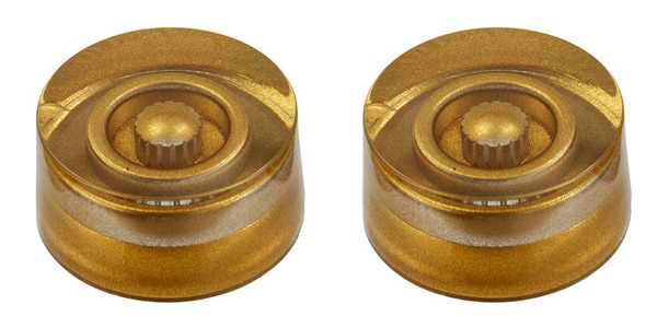 ALLPARTS / PK-3230-032 Set of 2 Unmarked Speed Knobs Gold