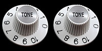 ALLPARTS / PK-3242-025 "Whitch Hat" tone knobs (2) White