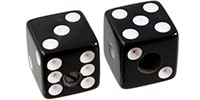 ALLPARTS / PK-3250-023 Black Dice Knobs (Qty 2)