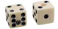 ALLPARTS / PK-3250-028 Cream Dice Knobs- set of 2 pcs