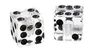 ALLPARTS / PK-3250-031 Clear Dice Knobs- set of 2 pcs