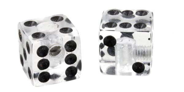 ALLPARTS / PK-3250-031 Clear Dice Knobs- set of 2 pcs