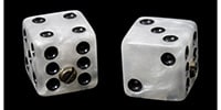ALLPARTS / PK-3250-055 White Pearl. Dice Knobs- set of 2 pcs
