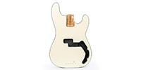 ALLPARTS / PRiMO Replacement Precision Bass Body - Alabaster w/Binding