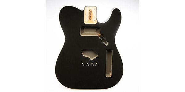 ALLPARTS / Primo RE Tele Body - Black Onyx w/ White Binding