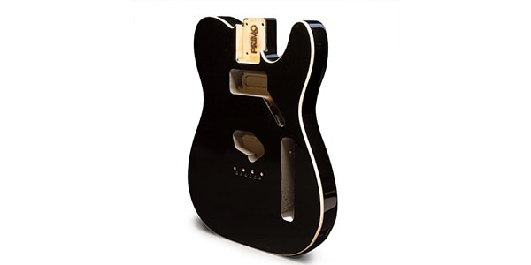 ALLPARTS / Primo RE Tele Body - Black Onyx w/ White Binding画像2