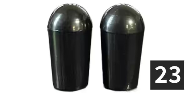ALLPARTS / SK-0040-B23 Black Switch Tips Bulk (Qty 23) アウトレット品