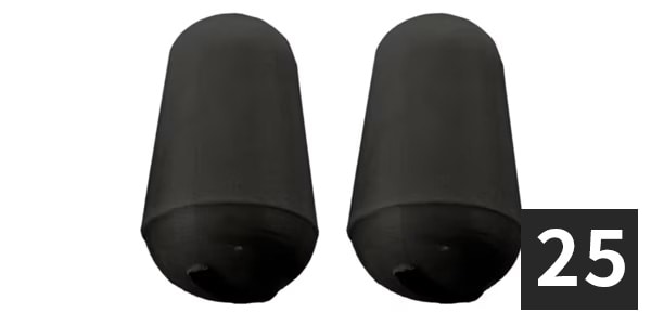 ALLPARTS / SK-0710-B23 Switch Tips, Black (25個セット)