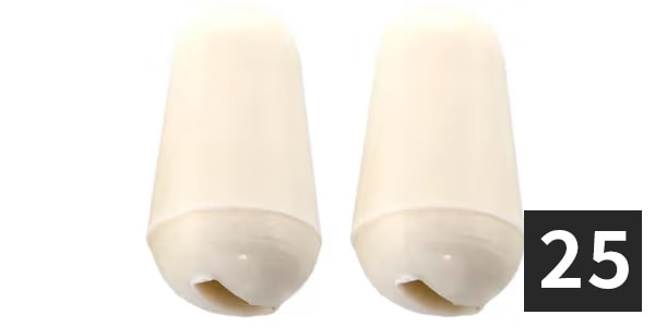 ALLPARTS / SK-0710-B50 USA Switch Tips for Strat, Parchment(25個セ
