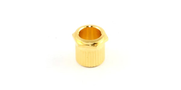 ALLPARTS / TK-0788-002 Vintage Press Fit Hex Bushings Gold, Qty 6.