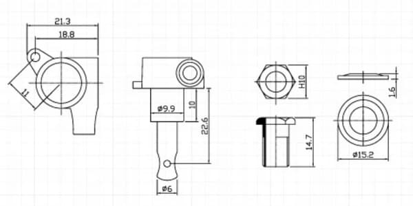 ALLPARTS ( オールパーツ )  / TK-7560-010 6-in-line Chrome Economy Keys 画像2