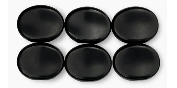 ALLPARTS ( オールパーツ )  / TK-7710-023 Plastic Oval Buttons Black (Qyt 6)