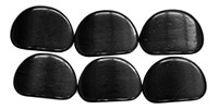 ALLPARTS / TK-7723-0E0 Small Ebony Button Set for Grover, Set of 6.