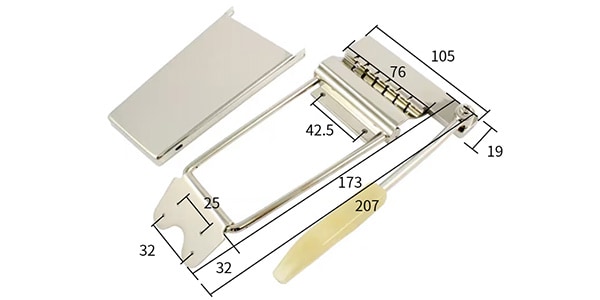 ALLPARTS ( オールパーツ )  / TP-3680-002 Long Gibson Style Gold Vibrato Tailpiece画像2