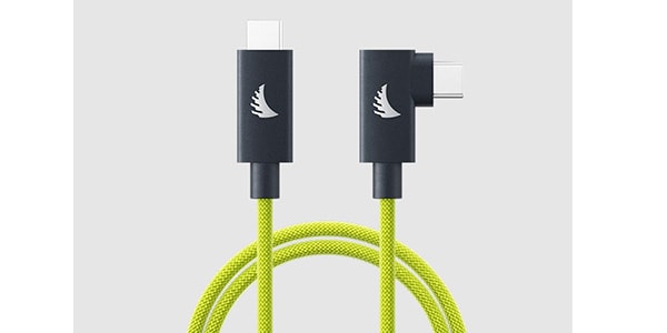 Angelbird ( エンジェルバード )  / USB-C 4.0 Solid Flex Cable Right-Angle Lime 1 m