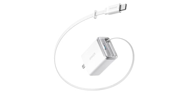 Anker ( アンカー )  / Anker Nano Charger (35W, 巻取り式 USB-Cケーブル) ホワイト