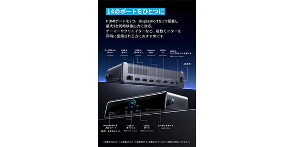 Anker ( アンカー )  / Anker Primeドッキングステーション(14-in-1,Triple Display)画像2