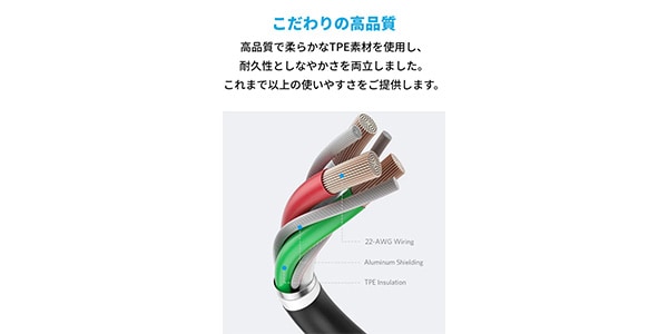 Anker ( アンカー ) / PowerLine II ライトニングケーブル (1.8m ホワイト)画像5