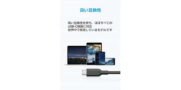Anker ( アンカー ) / PowerLine II USB-C&USB-A3.1 (Gen2)ケーブル 0.9m ブラック画像2