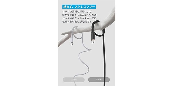 Anker ( アンカー )  / USB-C&USB-Aケーブル (Flow) 1.8m クラウドホワイト画像3