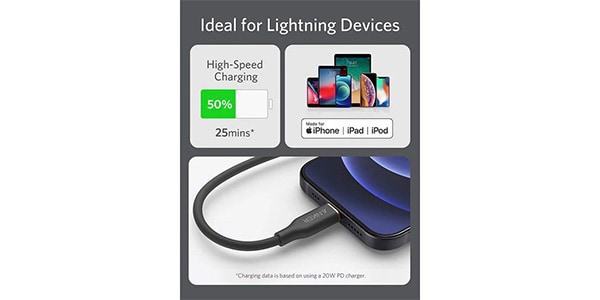 Anker ( アンカー )  / PowerLine III Flow USB-C&Lightningケーブル 1.8m パープル画像5