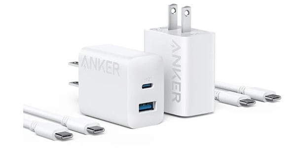 Anker ( アンカー )  / Anker Charger(20W,2Port)with USB-C&USB-C 2個セット ホワイト