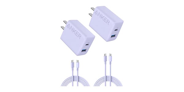Anker ( アンカー )  / Anker Charger(20W,2Port)with USB-C&USB-C 2個セット パープル