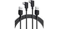 Anker / USB-C&USB-Aケーブル (L字) 1.8m 2本セット ブラック