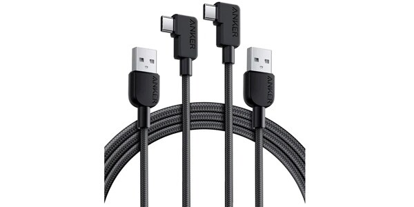 Anker ( アンカー )  / USB-C&USB-Aケーブル (L字) 1.8m 2本セット ブラック