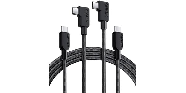 Anker ( アンカー ) / USB-C&USB-Cケーブル (L字) 1.8m 2本セット ブラック