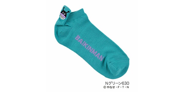 アンパンマン / Heel embroidery sneaker socks 23-25cm Baikinman画像7