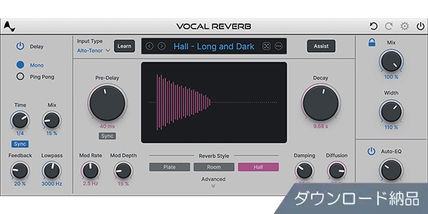 ANTARES / Vocal Reverb ダウンロード納品