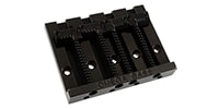 ALLPARTS BB-3351-003 Grooved Omega Bass Bridge Black