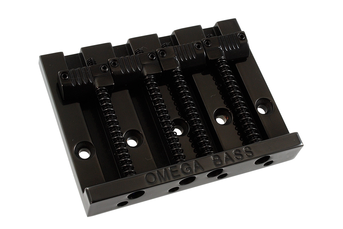 /BB-3351-003 Grooved Omega Bass Bridge Black