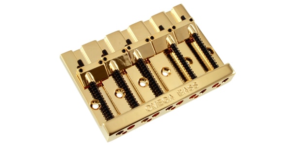 ALLPARTS / BB-3360-002 5-String Omega Bass Bridge Gold