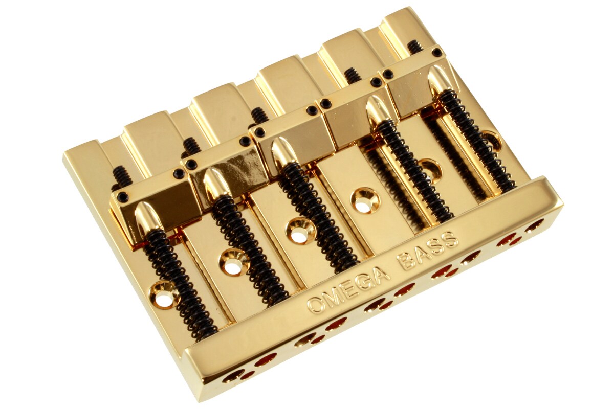 /BB-3360-002 5-String Omega Bass Bridge Gold