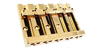  BB-3361-002 5-String Grooved Omega Bass Bridge Gold